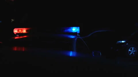 Blue Flashing Police Car Lights Night Stock Footage Video (100%  Royalty-free) 20923984