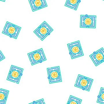 Police procedurals vector seamless pattern Illustrazione stock