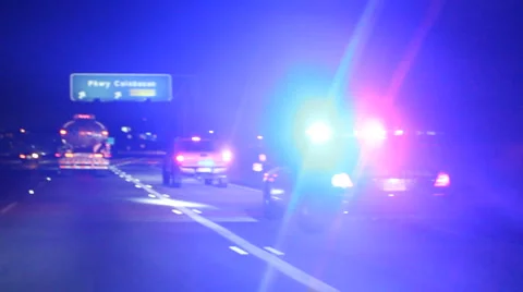 Police Pull Over Car - Speeding Ticket 02 Vídeos de archivo 1068878
