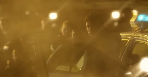 Police React To Explosion Outside Warehouse - Close Up Stockbeeldmateriaal 60711850