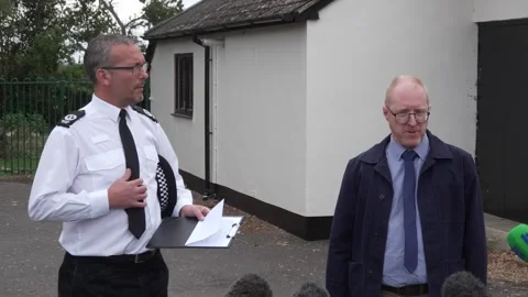 Police read statement following major incident near RAF Fairford
 Stock Footage 346539713