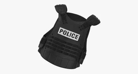 3D Model: Police Riot Gear - Bulletproof Vest Laying #91024569