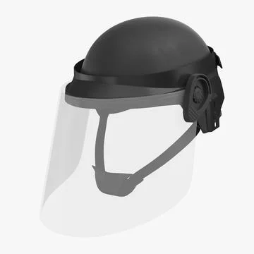 Police Riot Gear - Helmet Worn 3D Model
