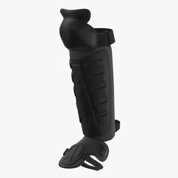 Police Riot Gear - Leg Protector Worn 3D Model