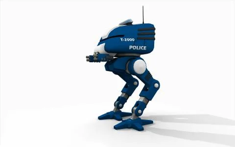 Police robot Stock-Illustration