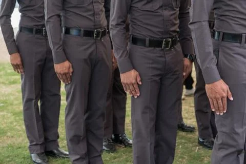 Police row Stock Photos