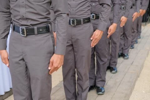 Police row Stock Photos