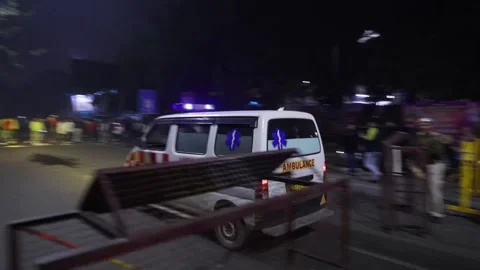 Police say the explosion that left eight dead in New Delhi occurred inside a veh Video stock 320903438