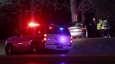 Police on Scene of a Crash Stock-Footage 81828473