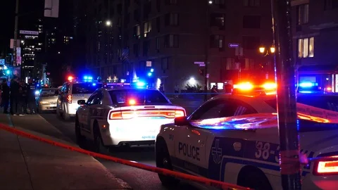 Police scene downtown 動画素材 116118176