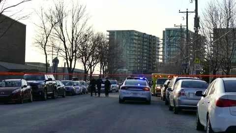 Police scene during spring Stock-Footage 139654915