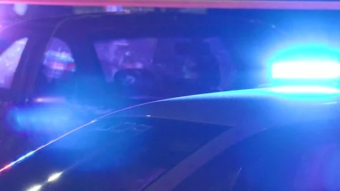 Police at scene of multiple shooting murder in city Stock-Footage 154880326