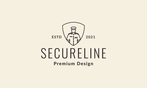 Police secure guard lines logo symbol vector icon illustration graphic design 스톡 일러스트