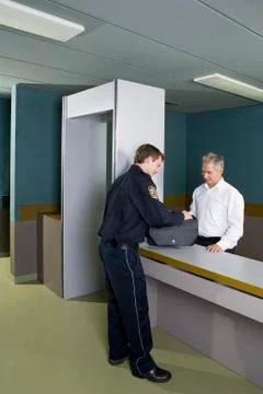 Police security check Stock Photos