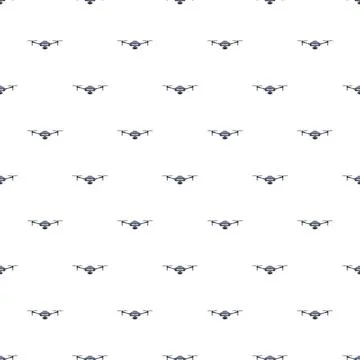 Police security surveillance drone technology seamless pattern Stock Illustration