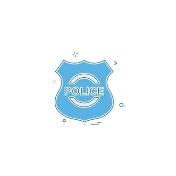 Police shield emblem force icon vector design Stock Illustration