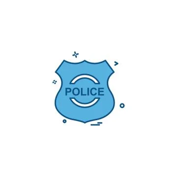 Police shield emblem force icon vector design Stock Illustration