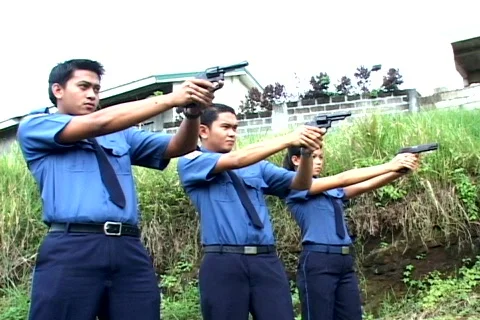 Police shooting Stock Footage 146802