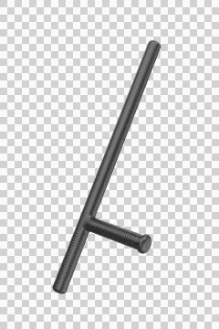 Police side-handle baton Stock Illustration