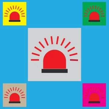 Police single flat icon. Vector illustration Stock Illustration