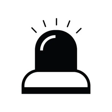 Police single icon black Stock Illustration