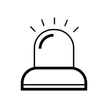 Police single icon line Stock Illustration