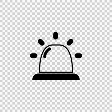 Police siren light icon vector isolated on transparent background Stock Illustration
