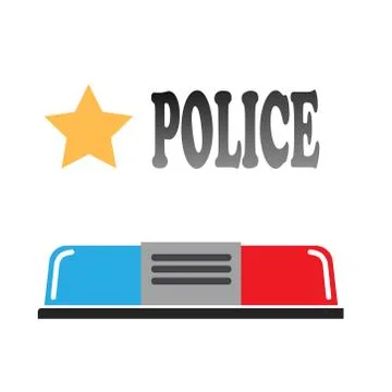 Police. sirens on white background. Vector illustration Stock Illustration
