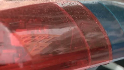 Police special lights close-up Stock Footage 79435252