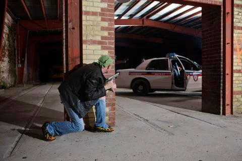 Police Stand-off Stock Photos