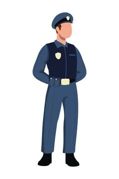 Police standing professional イラスト素材