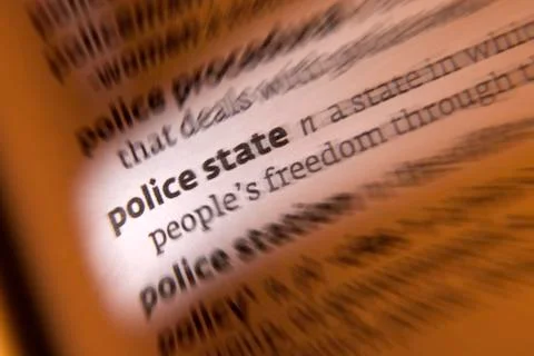 Police State - Dictionary Definition Stock Photos