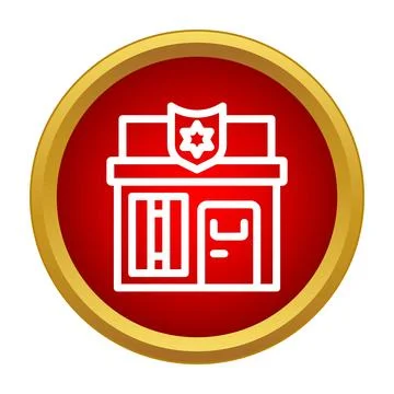 Police station icon symbolizing security, order, and authority イラスト素材