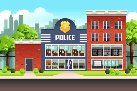 Police Station Illustrazione stock