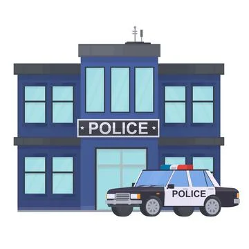 Police station Stock Illustration