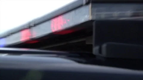 Police strobe flashing Stock Footage 77159014