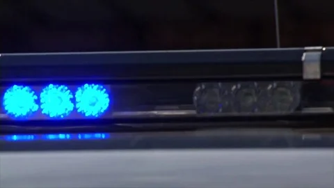 Police: strobe red and blue flashing Stock Footage 77159032