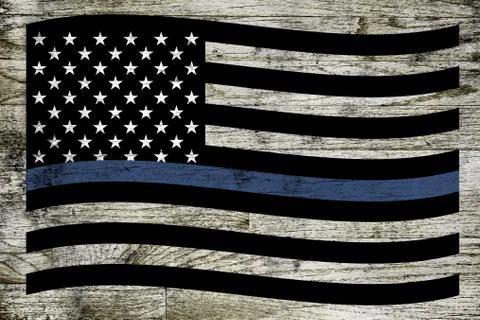 Police Support Flag Иллюстрация