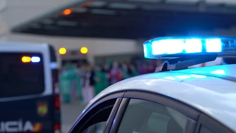 Police supporting doctors and nurses in the fight against Covid19 Stock Footage 127931097