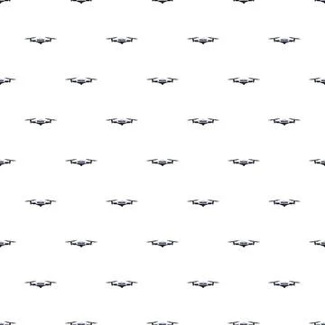 Police surveillance drones forming a repeating pattern Stock Illustration