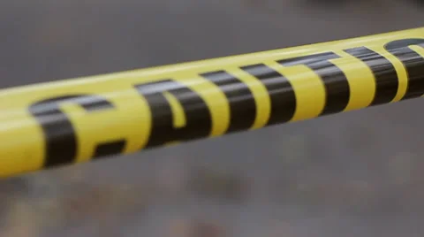 Police Tape Stock Footage 35737213