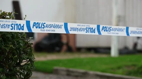 Police tape Stock Footage 197135257
