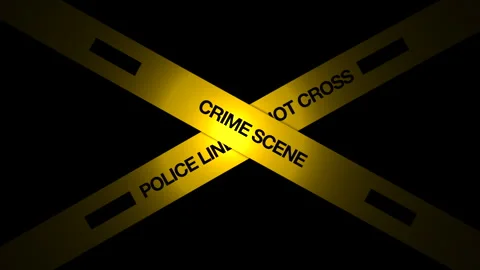 Police tape Stock Footage 298129293