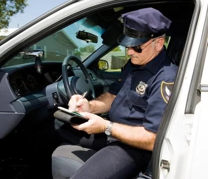 Police - Time for a Ticket Stock Photos