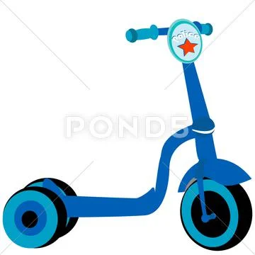 Police toy scooter Stock Illustration