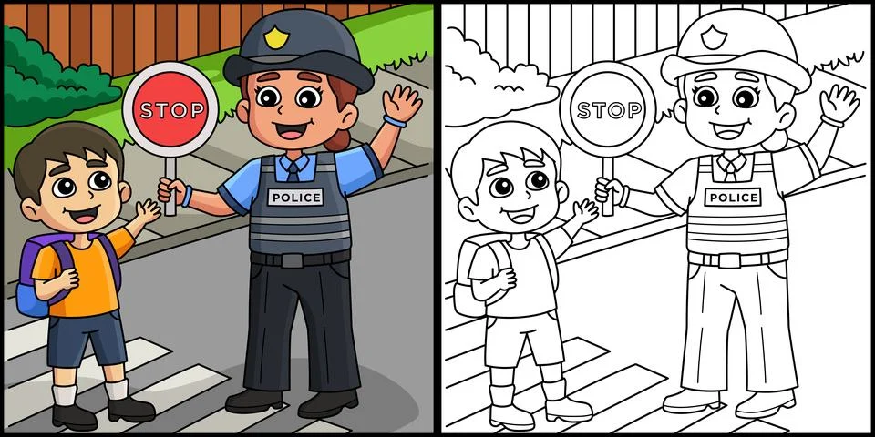 Police Officer Cartoon Painted - Traffic Police Clipart Png, Transparent  Png - vhv