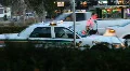 Police & Traffic At The Scene Of A Car Crash HD Footage