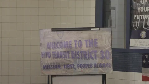 Police Transit District Precinct 30 Sign 動画素材 106538495