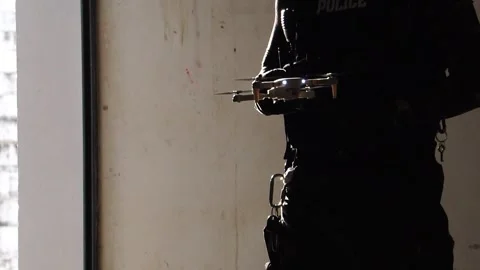 Police Using Scouting Drone in The security check Stock Footage 243200050