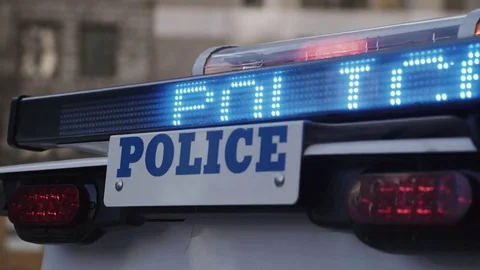 Police van with digital display Stock-Footage 71557345